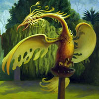 Birdbath - oil on canvas 40cm x50cm