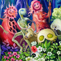 Our Lady of Disordely Conduct - oil on canvas 50cm x 40cm