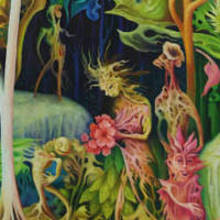 Pink Flowers - oil on canvas   84 cm x 97 cm