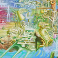 Plastic Apocalypso oil on canvas 76 cm x 183 cm