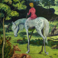 The Governor Rides By oil on canvas 61 cm x 77 cm